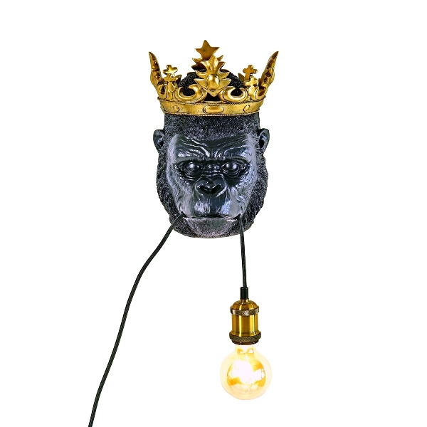 Lampe Gorilla Kong schwarz